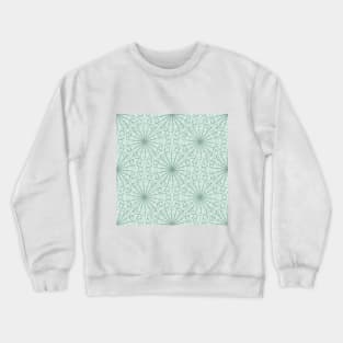 Blue-Green Swirl Mandala Pattern Crewneck Sweatshirt